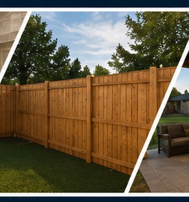 Wood privacy fence
